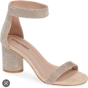 Jeffrey Campbell dressy bling sandals.